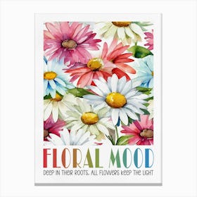 Floral Mood, Colorful Flowers Canvas Print