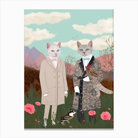 Gucci Fashionista Cats 9 Canvas Print