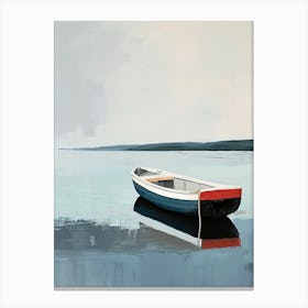 Boat in Sweden, Minimalism, Oil Canvas Print