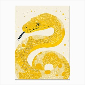 Yellow Snake Canvas Print
