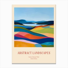 Colourful Abstract Acadia National Park Usa 2 Poster Canvas Print