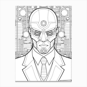 Line Art Inspired By The Son Of Man 1 Canvas Print