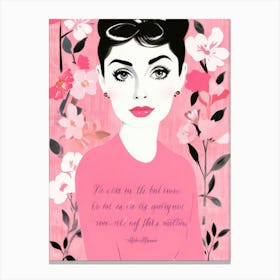 Audrey Hepburn Quote Canvas Print