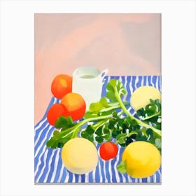 Rapini Tablescape vegetable Canvas Print