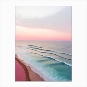 Spiaggia Di Tuerredda, Sardinia, Italy Pink Photography  Canvas Print
