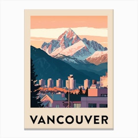 Vancouver Vintage Travel Poster Canvas Print