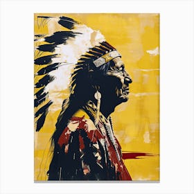 Kiowa Quietude; A Study In Minimalism ! Native American Art Canvas Print