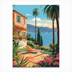 Villa Carlotta Italy Illustration 2  Canvas Print