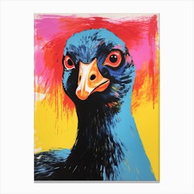 Andy Warhol Style Bird Coot 1 Canvas Print