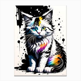 Rainbow Cat 9 Canvas Print