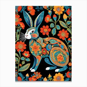 Hare And Flowers, 1483 Canvas Print