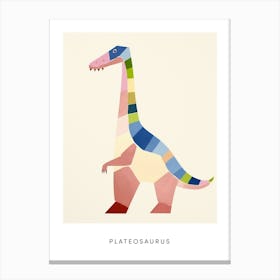 Nursery Dinosaur Art Plateosaurus 2 Poster Canvas Print
