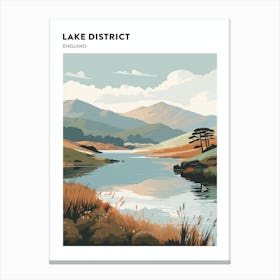 Lake District National Park England 3 Hiking Trail Landscape Poster Canvas Print