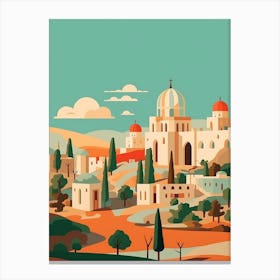 Uzbekistan Travel Illustration Canvas Print