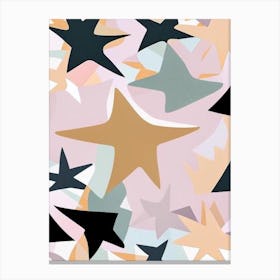 Star Cluster Musted Pastels Space Canvas Print