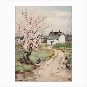 Cottage In The Countryside Painting 11 Canvas Print