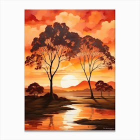 Sunset Trees Canvas Print