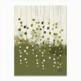 String Of Pearls Plant Minimalist Illustration 2 Canvas Print