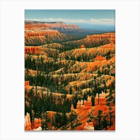 Bryce Canyon National Park United States Of America Vintage Poster Canvas Print