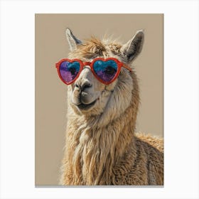 Llama In Sunglasses 2 Canvas Print