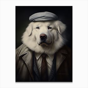 Gangster Dog Great Pyrenees Canvas Print