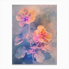 Iridescent Flower Geranium 3 Canvas Print