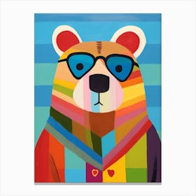Little Bear 1 Wearing Sunglasses Canvas Print