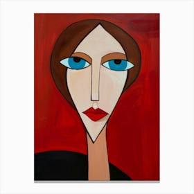 Woman With Blue Eyes 6 Canvas Print