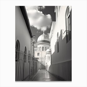 Nazareth, Israel, Photography In Black And White 4 Canvas Print