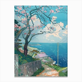 Okinawa Japan 4 Retro Illustration Canvas Print