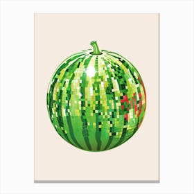 Disco Ball Watermelon Art Disco Poster Trendy Aesthetic Art Food Kitchen Canvas Print