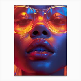 Neon Portrait Canvas Print