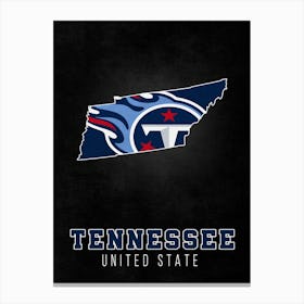 Tennessee Titans Tennessee State Map Canvas Print