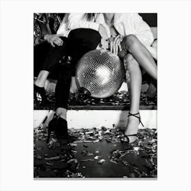 Disco Ball In New Year Party Canvas Print