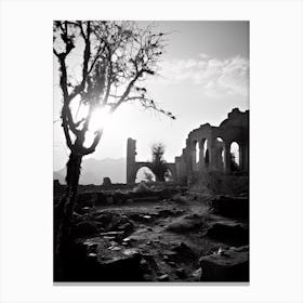 Ravello, Italy, Black And White Photography 4 Canvas Print