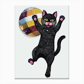 Disco Cat 3 Canvas Print