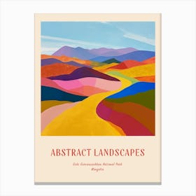 Colourful Abstract Gobi Gurvansaikhan National Park Mongolia 2 Poster Canvas Print