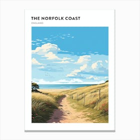 The Norfolk Coast Path England 3 Hiking Trail Landscape Poster Canvas Print