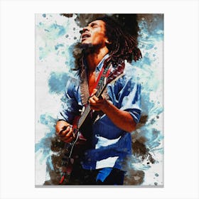 Smudge Of Bob Marley Canvas Print
