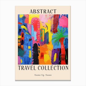 Abstract Travel Collection Poster Panama City Panama 2 Canvas Print