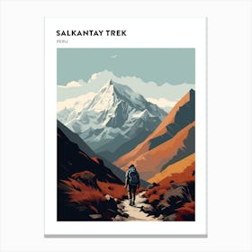 Salkantay Trek Peru 3 Hiking Trail Landscape Poster Canvas Print