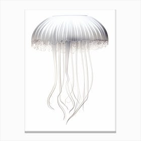 Comb Jellyfish Simple Illustration 7 Canvas Print