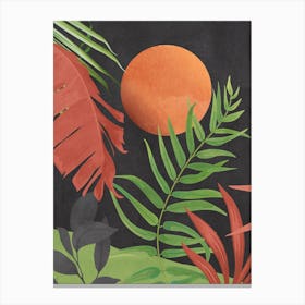 Tropical Night Garden Canvas Print