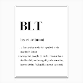 BLT Definition 2 Canvas Print