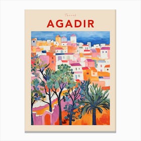 Agadir Morocco 3 Fauvist Travel Poster Canvas Print