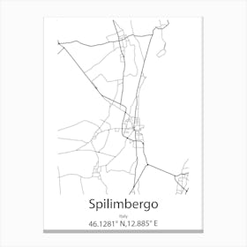 Spilimbergo,Italy Minimalist Map Canvas Print