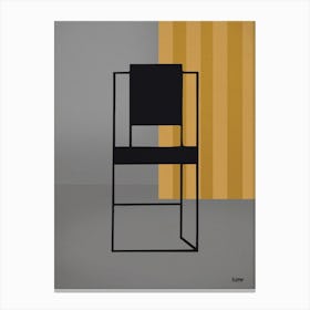 Minimal – Black  Bauhaus Chair Canvas Print