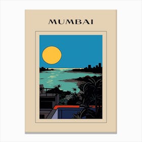 Minimal Design Style Of Mumbai, India 3 Poster Canvas Print