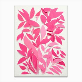 Pink Leaves Canvas Print