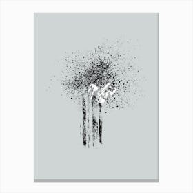 Splatters With Blue Background Canvas Print